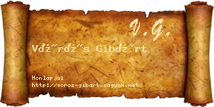 Vörös Gibárt névjegykártya
