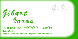 gibart voros business card